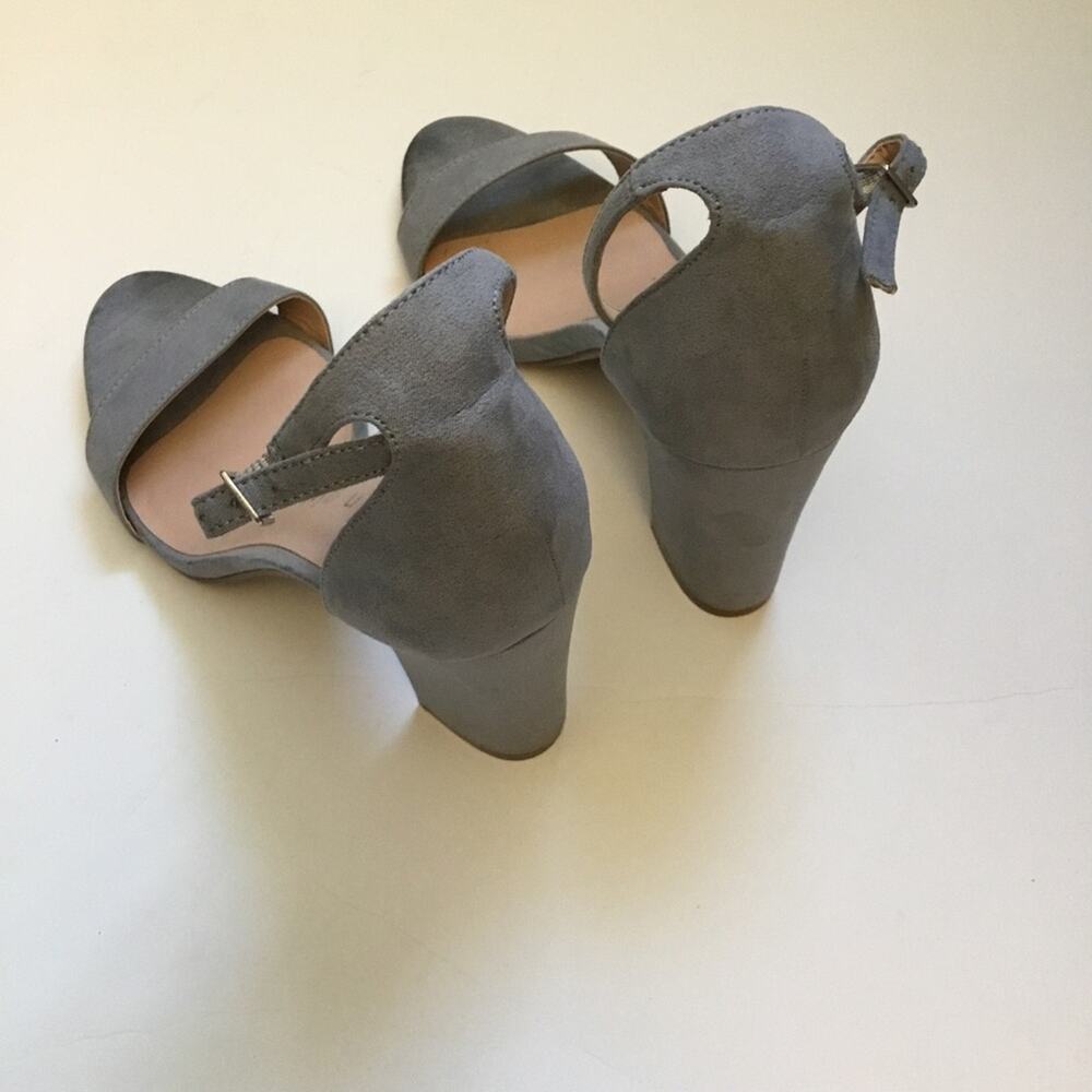 Madden Girl Blue-Gray Suede High Heels - Picture 2 of 12